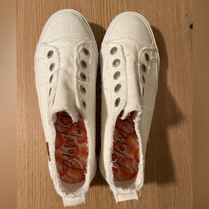 Blowfish white slip on sneakers